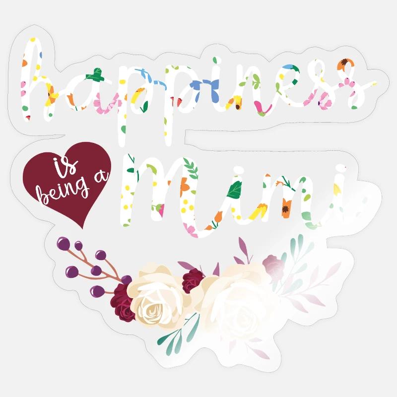 Mimi-Blumenhemd Süßes Oma-Geschenk Muttertagsgeschenk Sticker Größe S (10 x 10 cm)