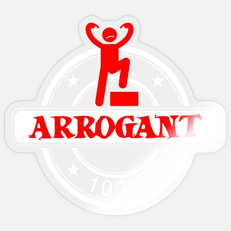 Arrogant 100%: Provocative Icon - Sticker size S (10 x 10 cm) - transparent glossy