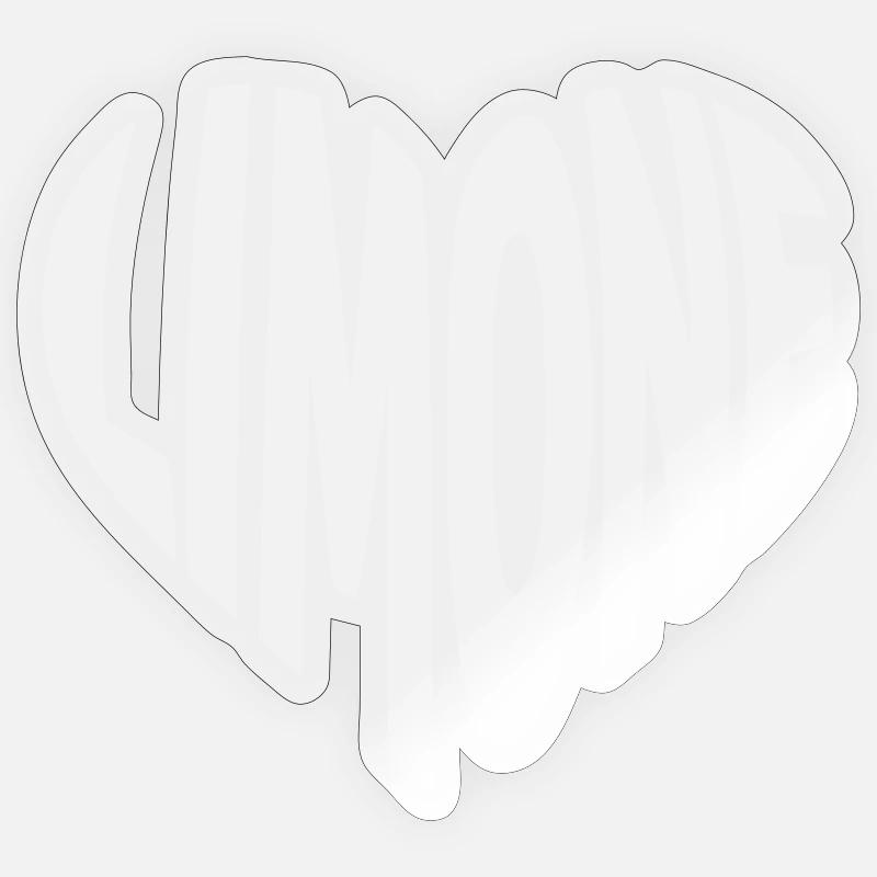 Lime Heart Design Sticker size S (10 x 10 cm)