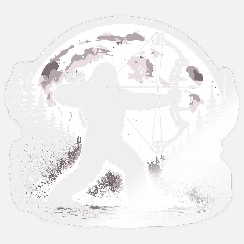 Bigfoot Archery - Sticker size S (10 x 10 cm) - transparent glossy