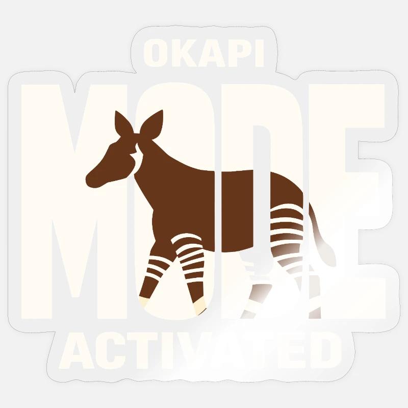 Okapi-liebhaber Okapi-tier Seltene Tierweltliebe Sticker Größe S (10 x 10 cm)