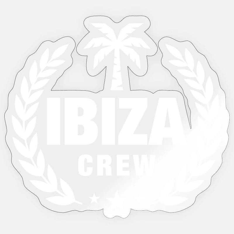 Équipage Ibiza - Sticker taille S (10 x 10 cm) - brillant transparent