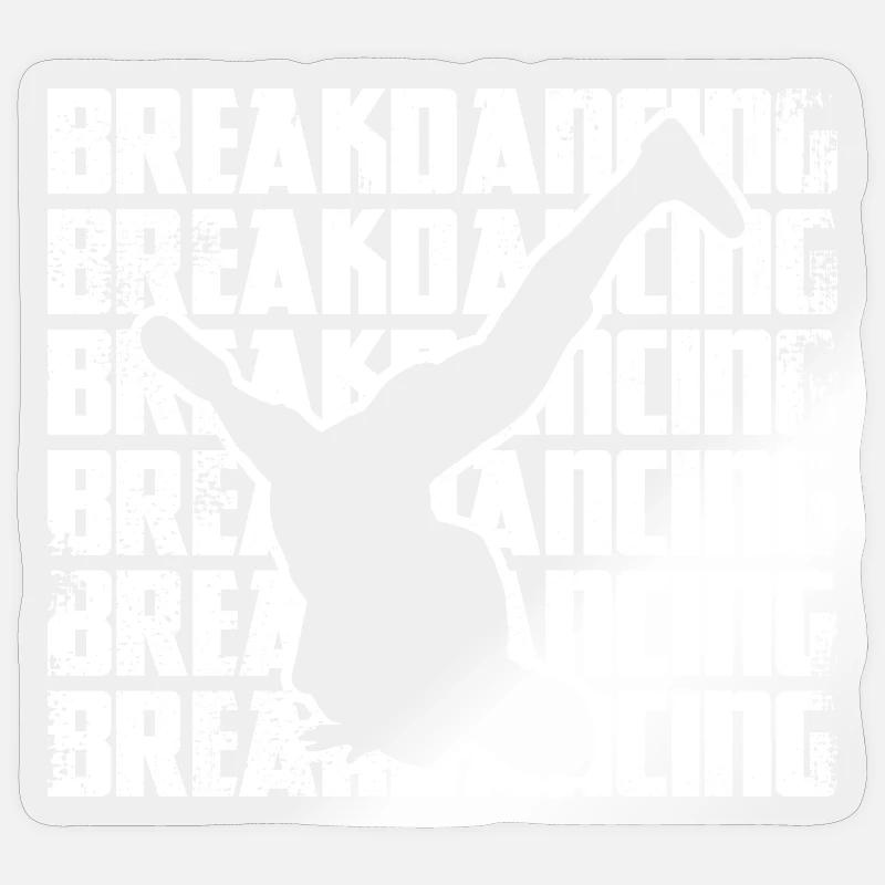 Drôle de Breakdancer - Sticker taille S (10 x 10 cm) - brillant transparent