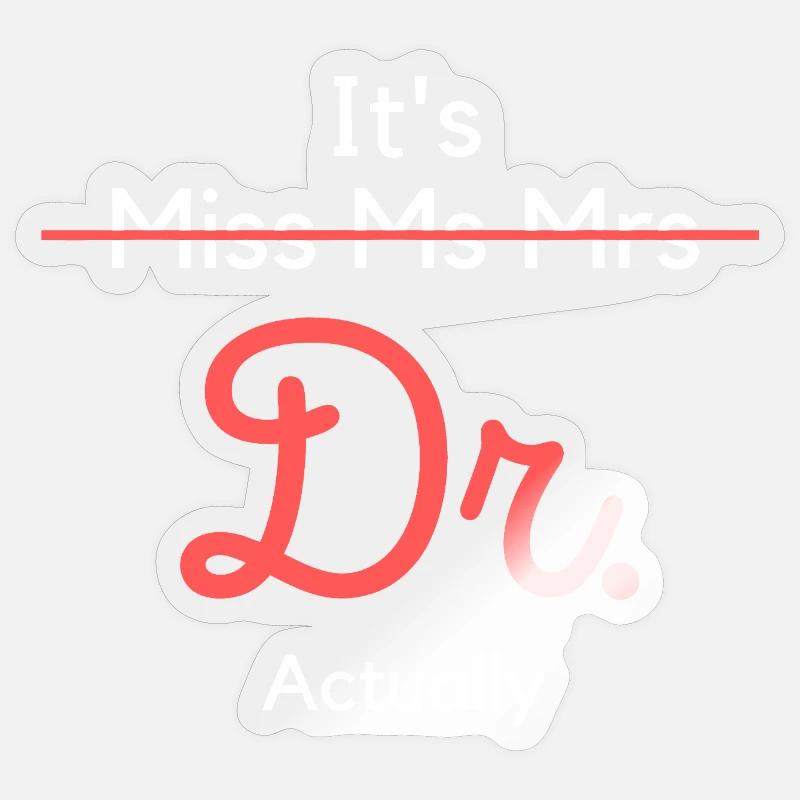Dr Title Empower Tee - Sticker size S (10 x 10 cm) - transparent glossy