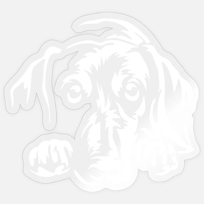 Dackel " Black Edition" - Sticker Größe S (10 x 10 cm) - Transparent glänzend