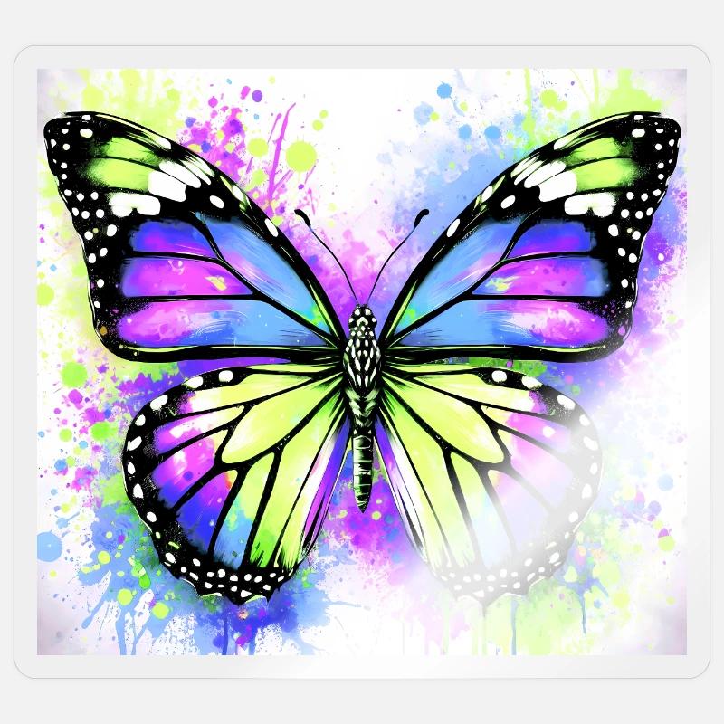 butterfly - Sticker size S (10 x 10 cm) - transparent glossy