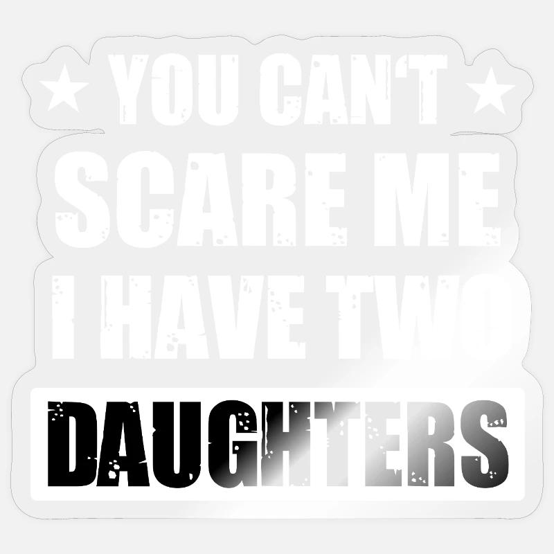 Stolzer Vater Zweier Töchter bester Ehemann Sticker Größe S (10 x 10 cm)