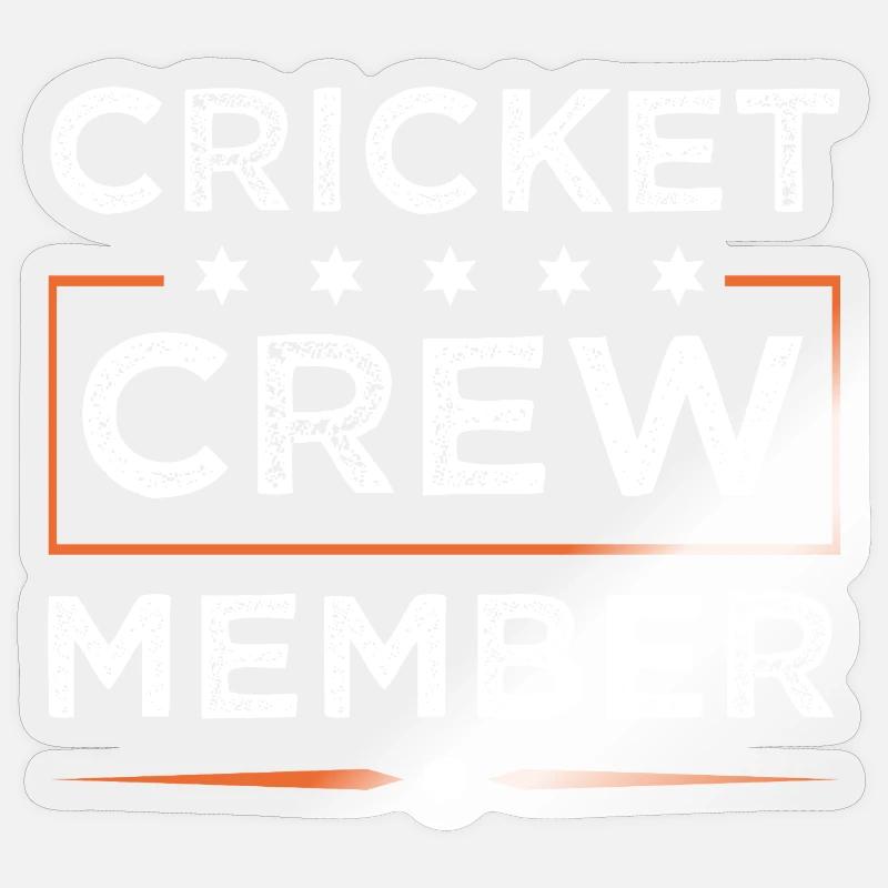 Cricket Crew - Sticker Größe S (10 x 10 cm) - Transparent glänzend