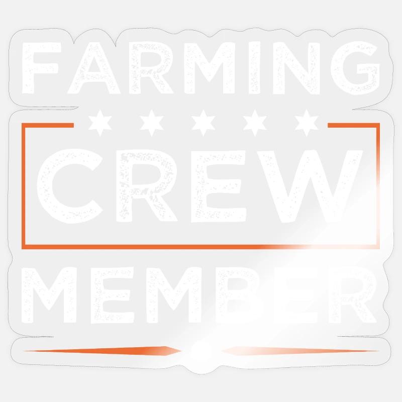 Équipe d’agriculteurs - Sticker taille S (10 x 10 cm) - brillant transparent