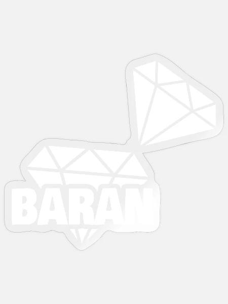 Geometrischer Schmetterling Baran - Sticker Größe S (10 x 10 cm) - Transparent glänzend
