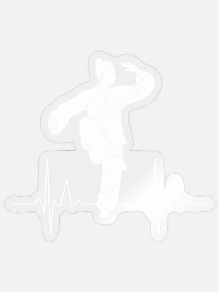 Tai Chi Zen Meditation – Chi Qigong Training - Sticker Größe S (10 x 10 cm) - Transparent glänzend