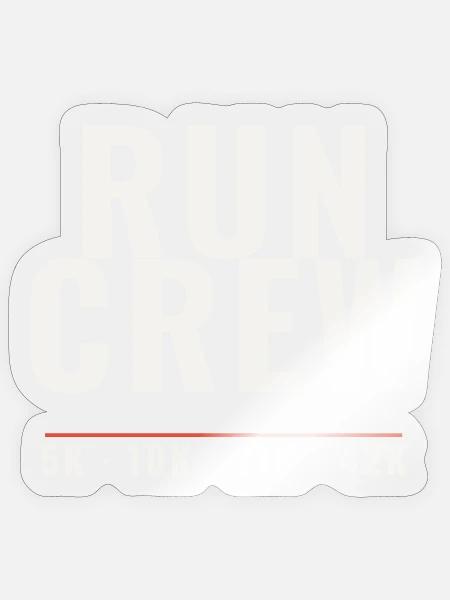 Run Crew Laufen Running Marathon Laufgruppe Team - Sticker Größe S (10 x 10 cm) - Transparent glänzend
