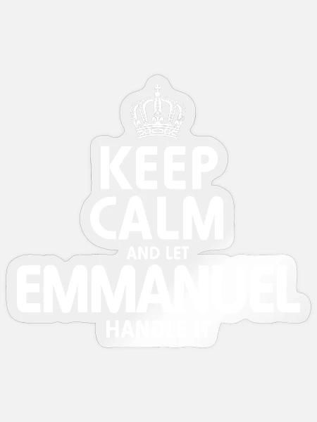 EMMANUEL Regeln Sie es - Sticker Größe S (10 x 10 cm) - Transparent glänzend