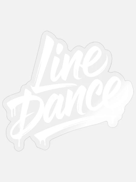 Line Dance Graffiti Motiv - Sticker Größe S (10 x 10 cm) - Transparent glänzend