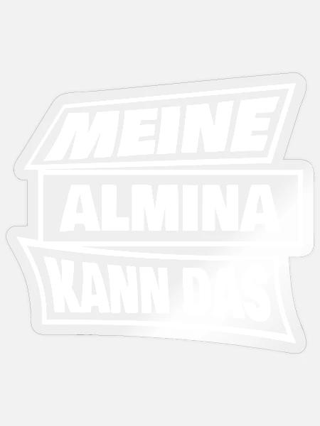 Sprueche Almina - Sticker Größe S (10 x 10 cm) - Transparent glänzend