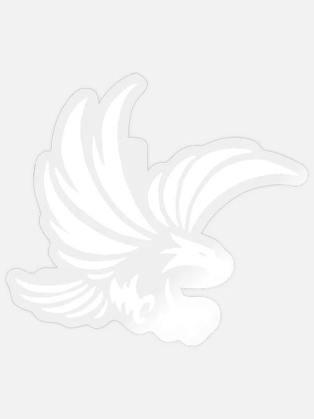Weißer Totemadler - Sticker Größe S (10 x 10 cm) - Transparent glänzend