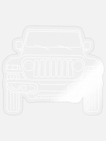 Jeep Wrangler - Sticker Größe S (10 x 10 cm) - Transparent glänzend