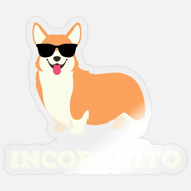Incorgnito - Sticker taille S (10 x 10 cm) - brillant transparent