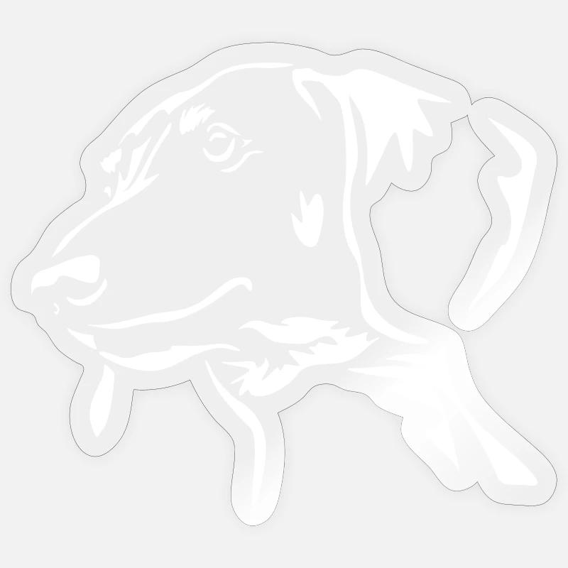 Dachshund Head "Black Edition - Sticker size S (10 x 10 cm) - transparent glossy