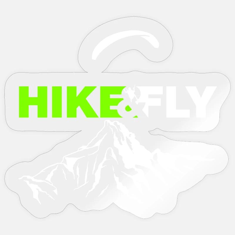 Hike Fly Vector - Sticker size S (10 x 10 cm) - transparent glossy