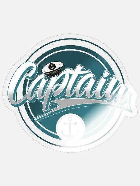 Kapitän - Sticker Größe S (10 x 10 cm) - Transparent glänzend