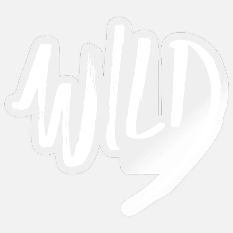 Wild (dark) - Sticker size S (10 x 10 cm) - transparent glossy