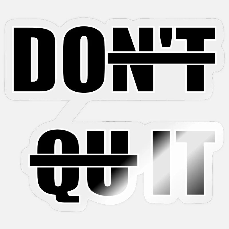 DO IT - Sticker taille S (10 x 10 cm) - brillant transparent