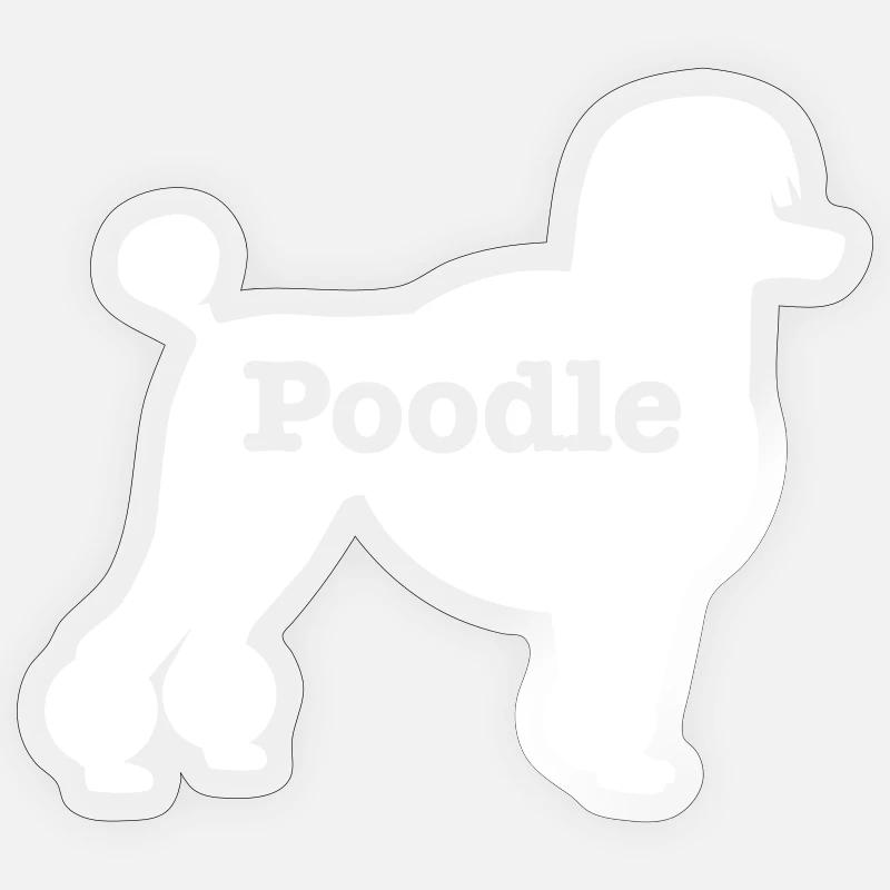 Caniche Sticker taille S (10 x 10 cm)