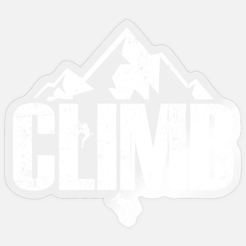 Climb - Sticker size S (10 x 10 cm) - transparent glossy
