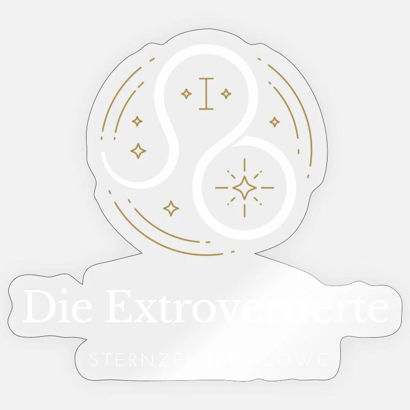 Leo Extrovert Logo Sternzeichen Sticker Größe S (10 x 10 cm)