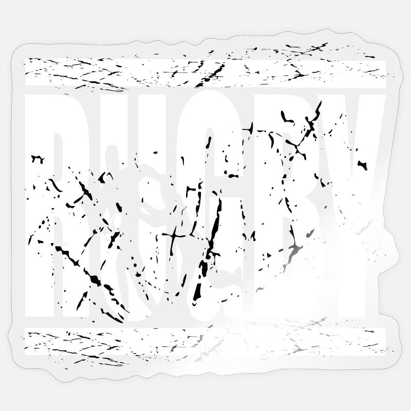 Le rugby, c’est la vie - Sticker taille S (10 x 10 cm) - brillant transparent