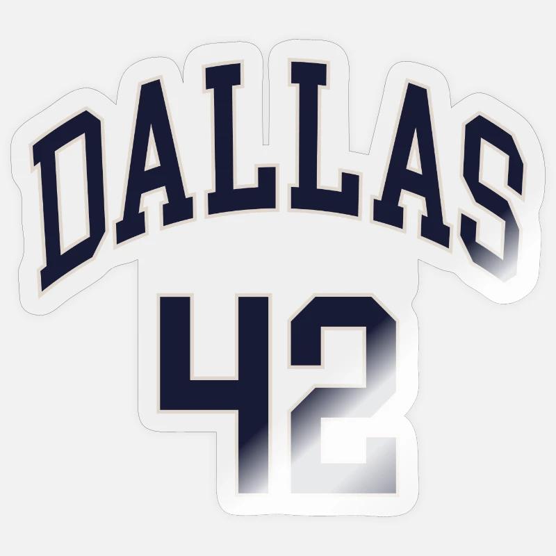 Dallas 42 - Sticker taille S (10 x 10 cm) - brillant transparent