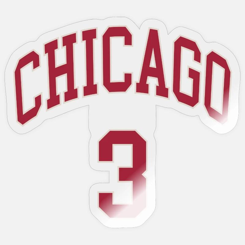 Chicago 3 - Sticker taille S (10 x 10 cm) - brillant transparent