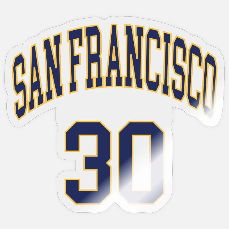 San Francisco 30 - Sticker taille S (10 x 10 cm) - brillant transparent