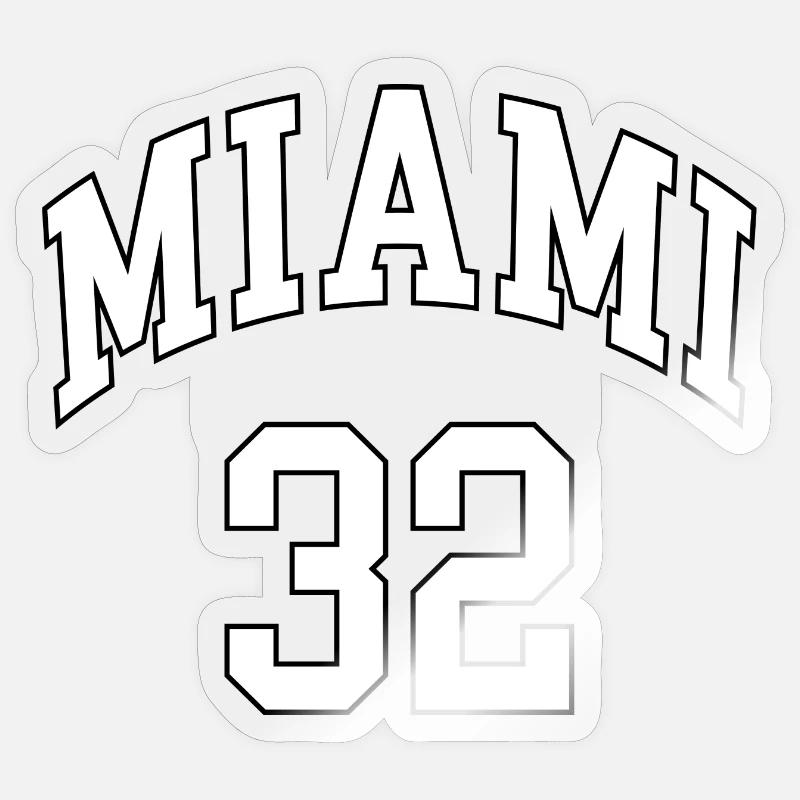 Miami 32 - Sticker Größe S (10 x 10 cm) - Transparent glänzend