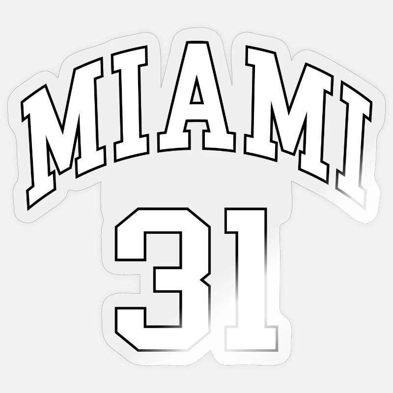 Miami 31 - Sticker taille S (10 x 10 cm) - brillant transparent