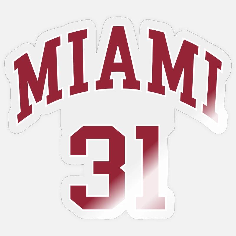 Miami 31 - Sticker taille S (10 x 10 cm) - brillant transparent