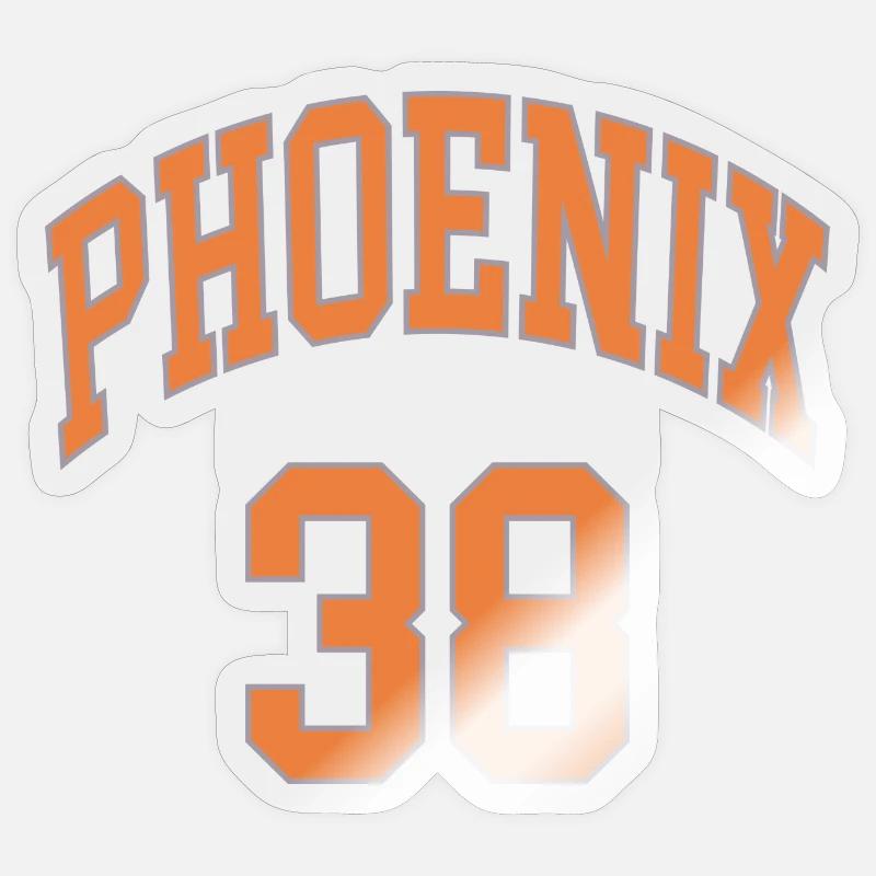 Phoenix 38 - Sticker Größe S (10 x 10 cm) - Transparent glänzend