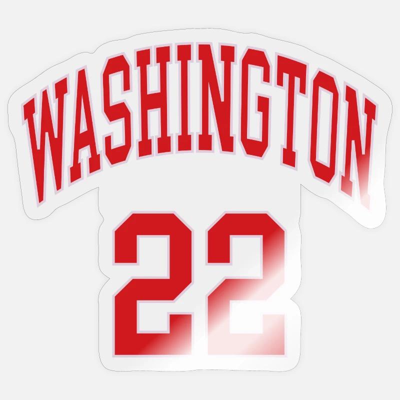 Washington 22 - Sticker taille S (10 x 10 cm) - brillant transparent