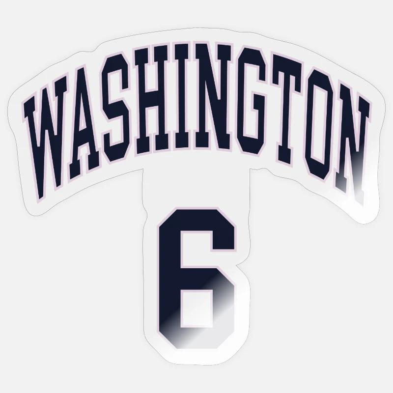 Washington 6 - Sticker taille S (10 x 10 cm) - brillant transparent