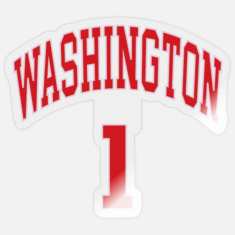 Washington 1 - Sticker Größe S (10 x 10 cm) - Transparent glänzend