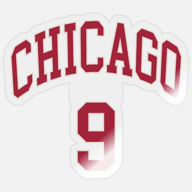 Chicago 9 - Sticker taille S (10 x 10 cm) - brillant transparent