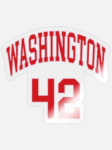 Washington 42 - Sticker Größe S (10 x 10 cm) - Transparent glänzend