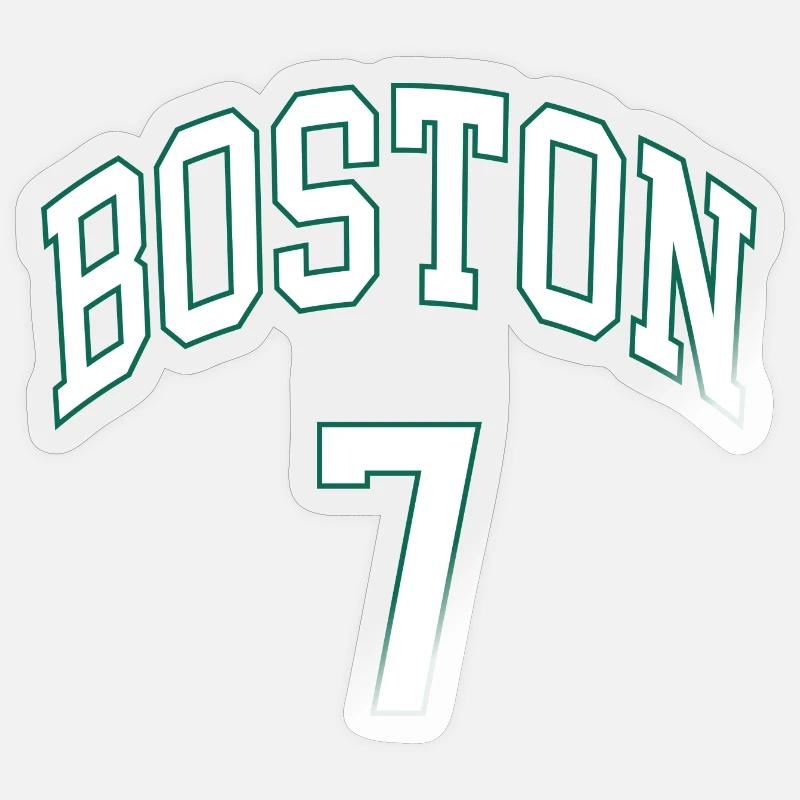 Boston 7 - Sticker Größe S (10 x 10 cm) - Transparent glänzend