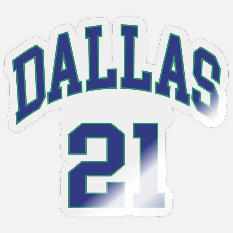 Dallas 21 - Sticker Größe S (10 x 10 cm) - Transparent glänzend