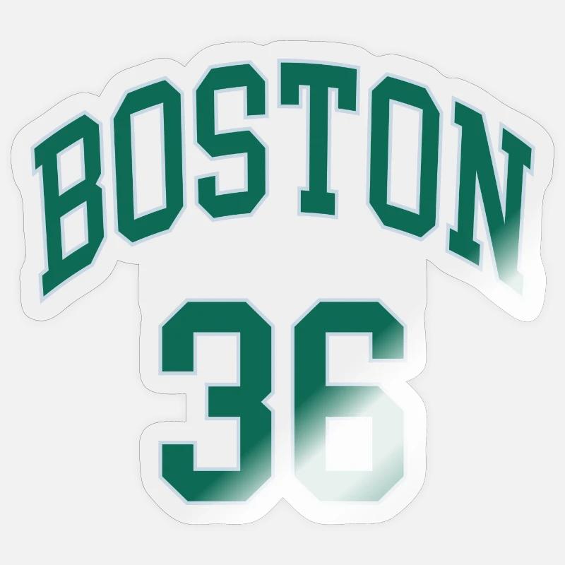 Boston 36 - Sticker taille S (10 x 10 cm) - brillant transparent