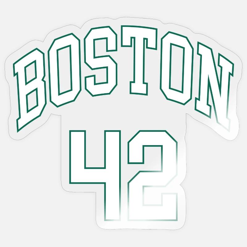 Boston 42 - Sticker Größe S (10 x 10 cm) - Transparent glänzend