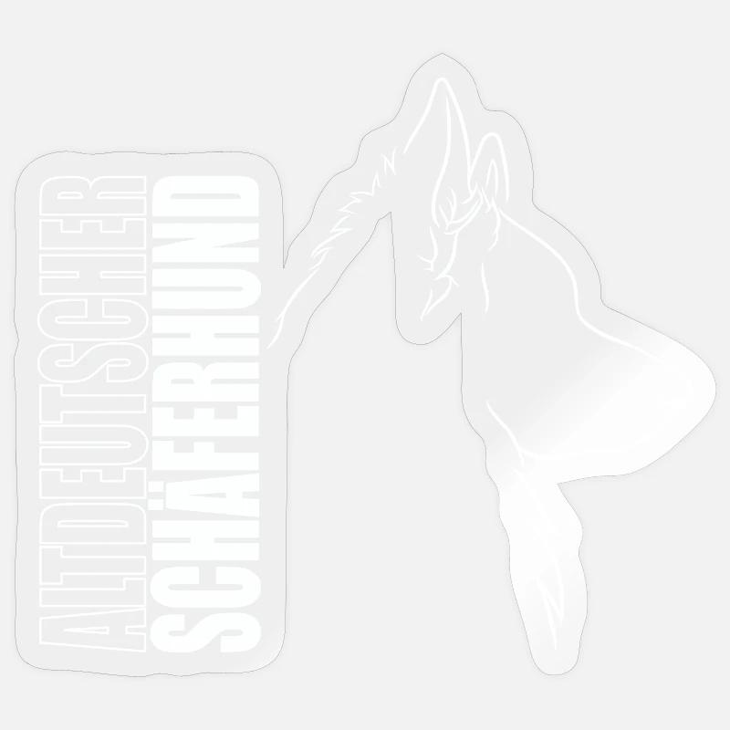 Altdeutscher Schäferhund Profil Hunde Wilsigns Sticker Größe S (10 x 10 cm)