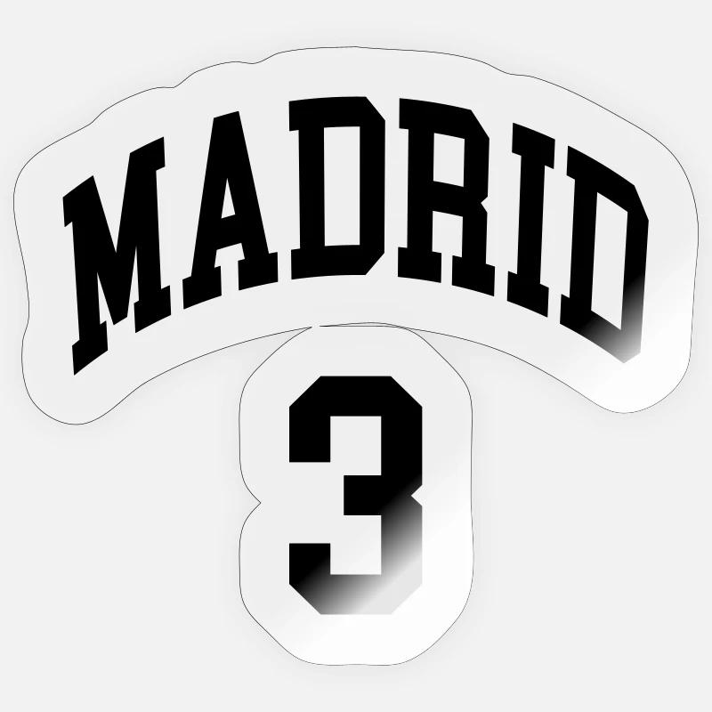 Madrid 3 - Sticker taille S (10 x 10 cm) - brillant transparent