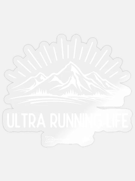 Ultra-Laufleben - Sticker Größe S (10 x 10 cm) - Transparent glänzend